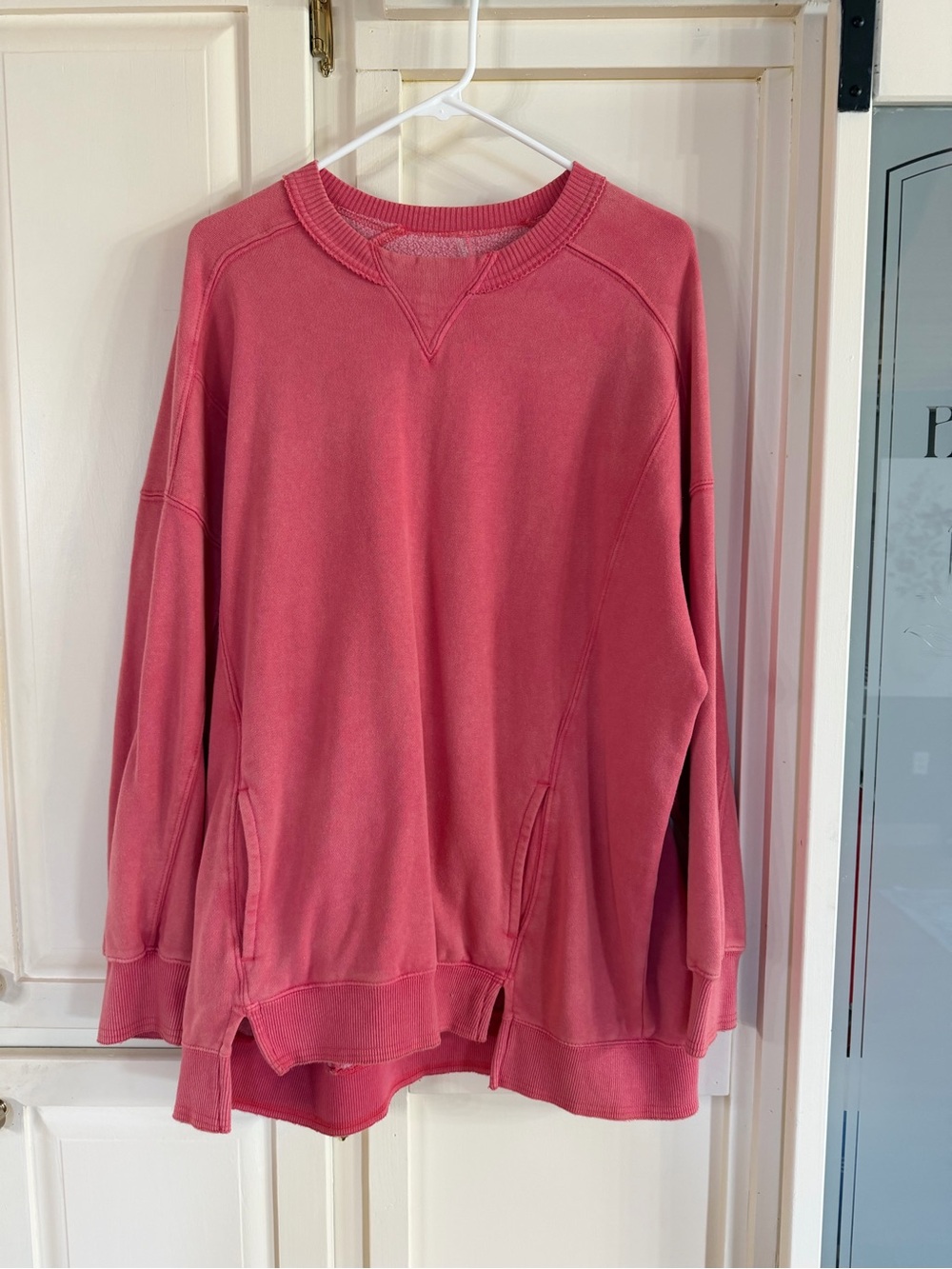 Free people Movement by Free People Washed Coral Pullover Sweatshirt